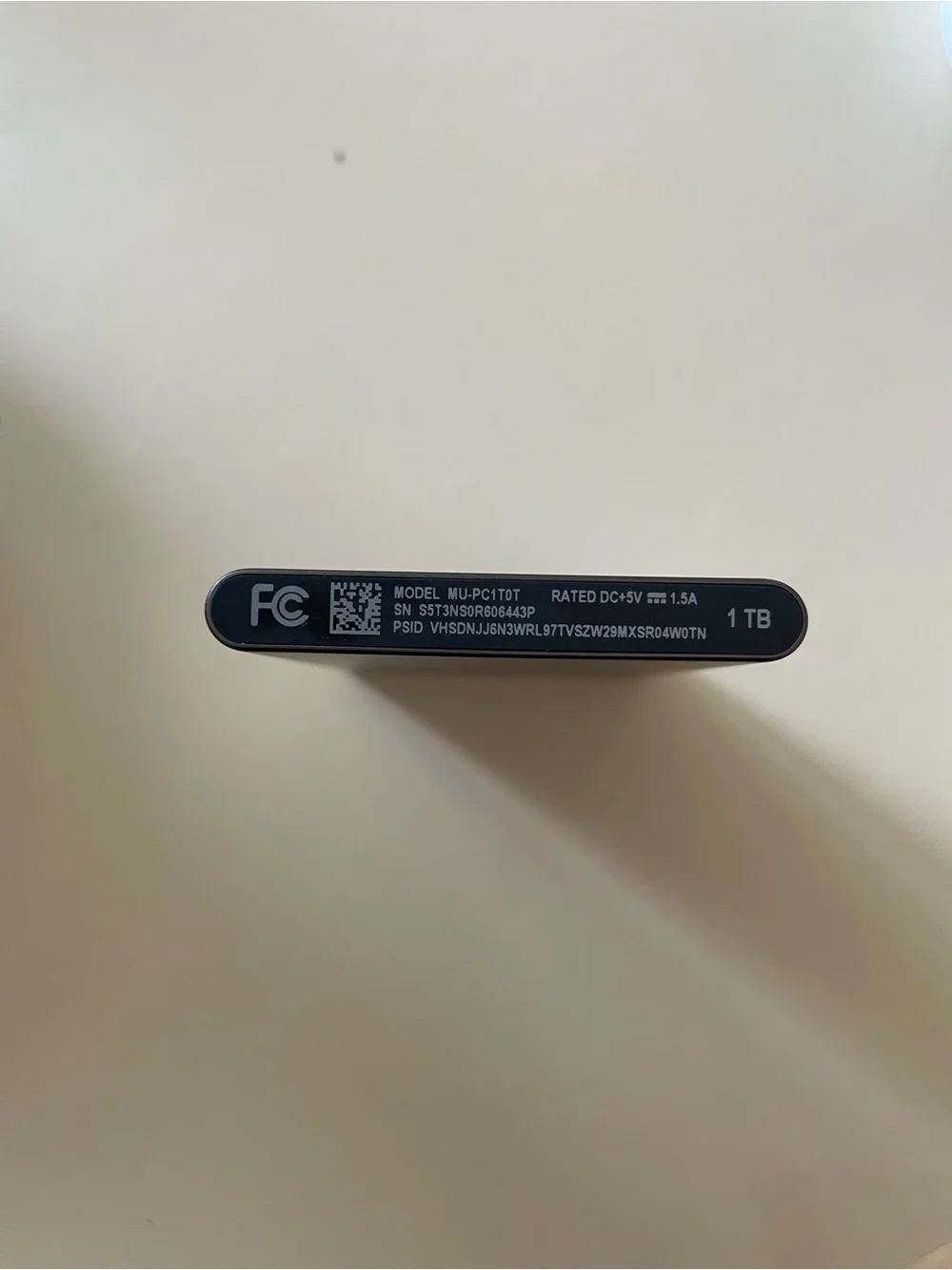 Samsung Portable SSD T7 - Charcoal Titan Gray MU - PC1T0T